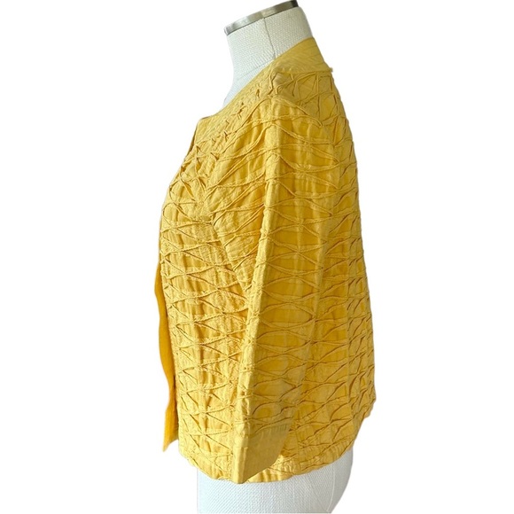 Chico’s Cotton Collarless Dress Jacket Chico’s Size One or Size 8 - Picture 2 of 5